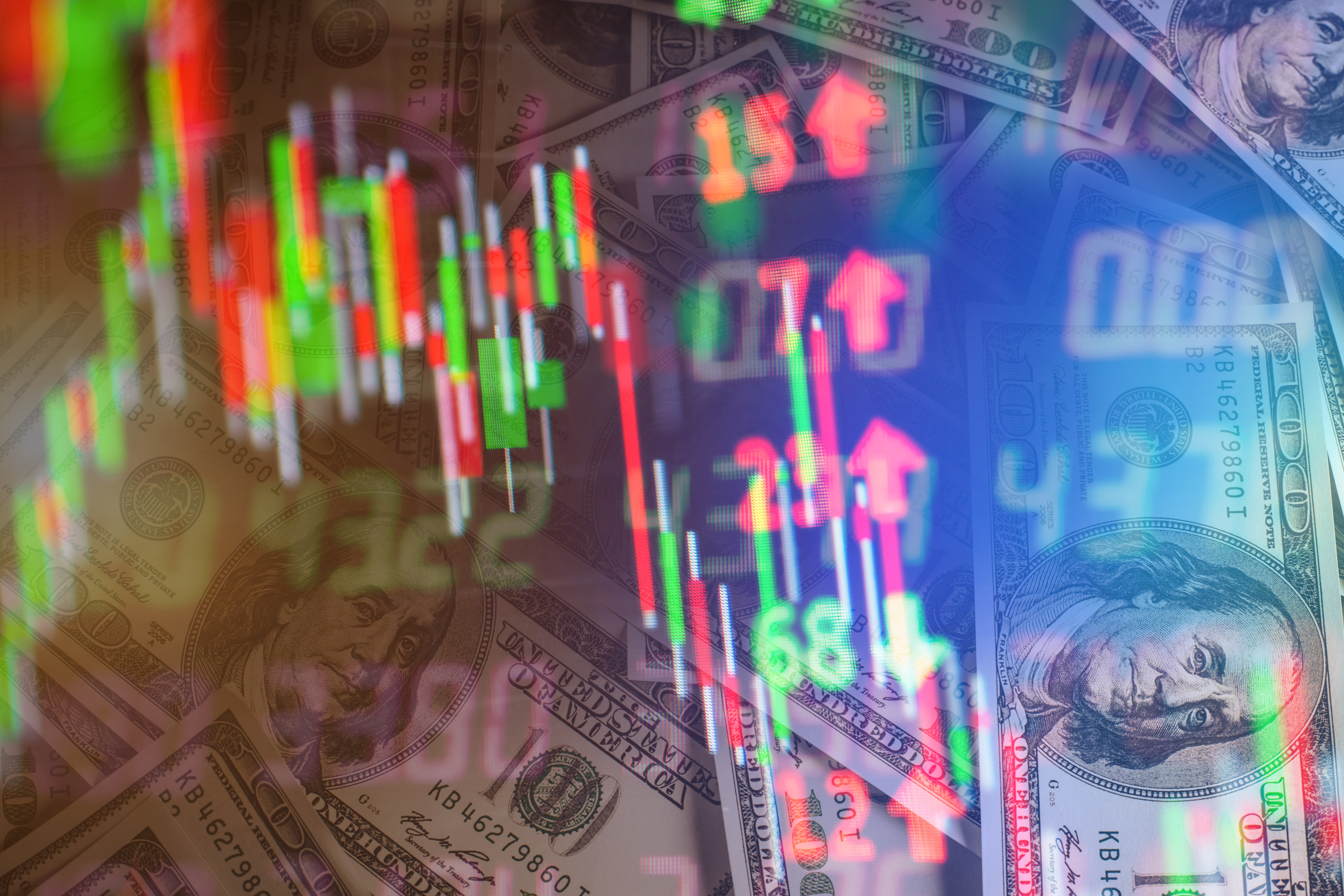 Gráfico mostrando a alta do dólar em comparação com o real nos últimos meses